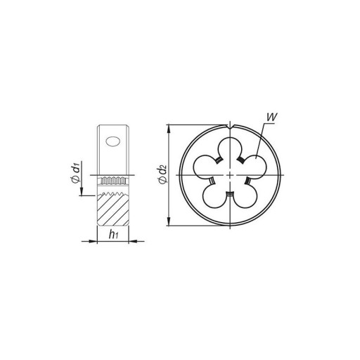 FINE DIE M06x0,75 DIN22568 HSS-M2