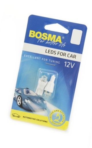 Bosma žiarovka 12V 1xLed T10 biela 6000K Diamond 2 kusy