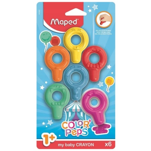 Mapované pastelky pre batoľatá Baby Colorpeps 6 col 1+