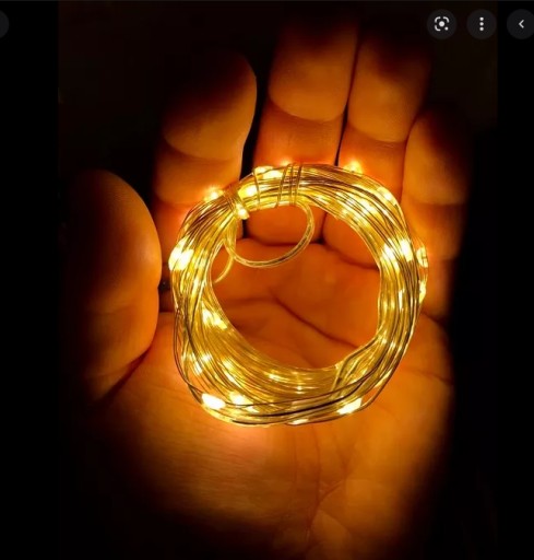 LED SVETLÁ, BATÉRIE, SVETLÁ, DRÔTY, BIELA FARBA
