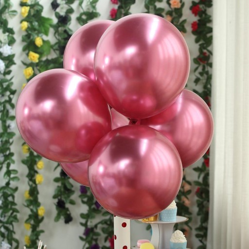 BALÓNKY LESKLÉ CHrómové Rose Gold - 30cm - 10 ks