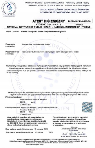 AKUSTICKÝ PANEL, tlmič ozveny v miestnosti, 5 cm