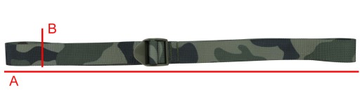 Kompresný popruh na opasok s upínacou prackou DOMINATOR 25 mm/130 cm model 93