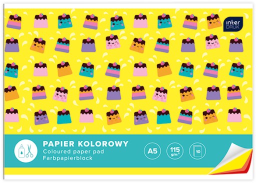 Interprint, farebný papier A4, výrez, 10 listov