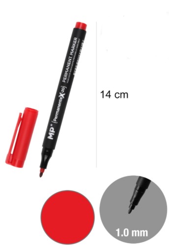 ZNAČKOVAČ NA CD DVD PLASTOVÉ SKLO ČERVENÉ 1,0MM MP