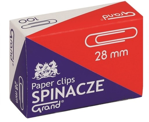 Veľká okrúhla kancelárska sponka 28mm 1000ks strieborná
