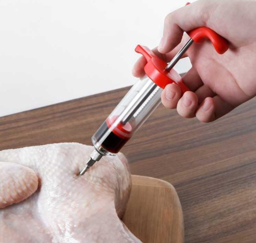 INJEKTOR NA MÄSOVÉ STRIEKAČKY 3 IHLY 30 ML NA ŠUNKU S UROZENÝM MÄSOM