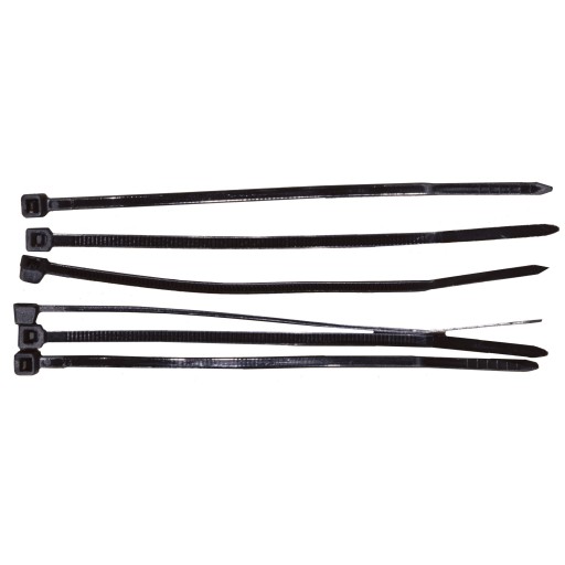 Sťahovacie pásky 2,5x100mm čierne 100 kusov Mega 59210C