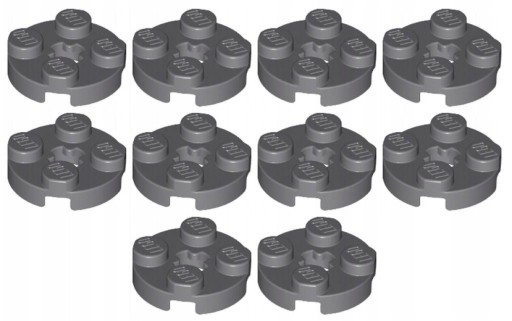 LEGO Plate 2x2 okrúhle C. Tmavomodrá sivá 10 ks 4211042 4032