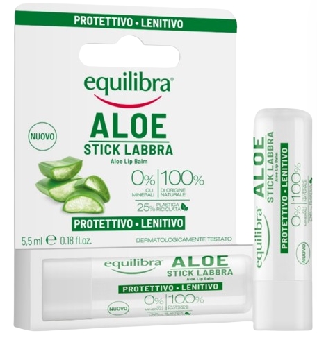 Equilibra, tyčinka na pery z aloe, 5,5 ml