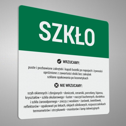 Nálepka na košík - Sklo 15x15