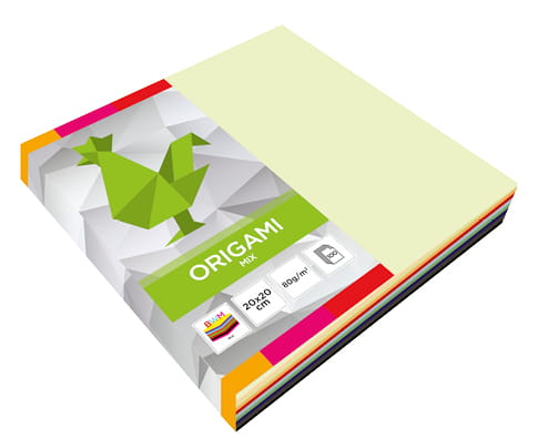 Origami 20x20 fluo a pastel 100 listov