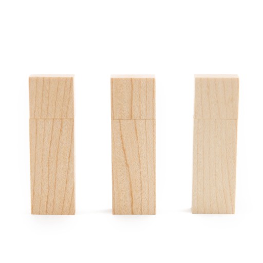 Drevený prívesok Svetlé drevo - javor 2 GB USB 2.0 + SVADOBNÉ GRAVÍROVANIE