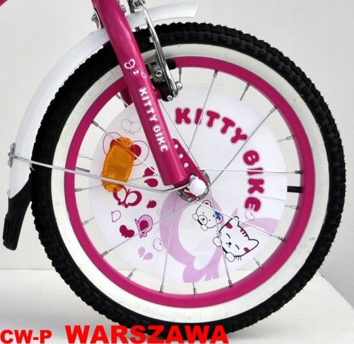 Ozdobná vložka s priemerom 25 cm na koleso bicykla - motív KITTY