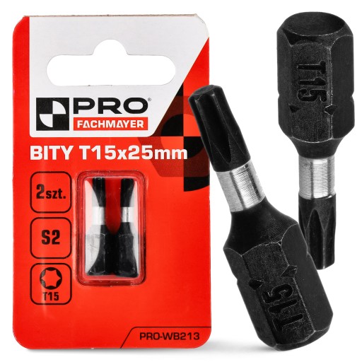 Nárazový bit Nárazové bity TX15 25mm | Nárazový bit pre skrutkovač 2 ks.