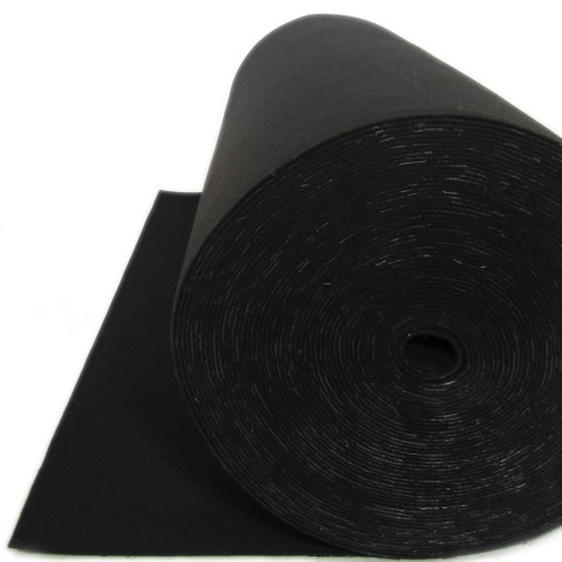 Plsť 3mm, 400g, šírka 160cm, 0,1m - Čierna