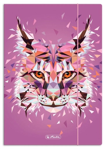 Zložka HERLITZ Wild Animals A4+ s gumičkou - RUŽOVÁ