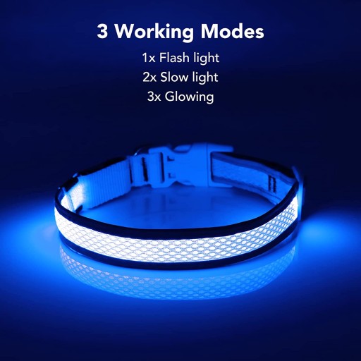 LED OSVETLENIE PRE PSA A MAČKY, MODRÁ, 52CM