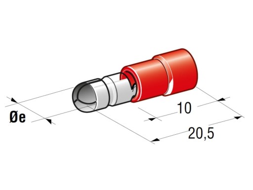 Izolované konektory C 4/1 zástrčka /10ks/