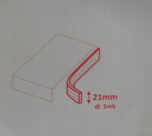 Nábytková lemovka 21mm BIELA hladká s 5m lepidlom