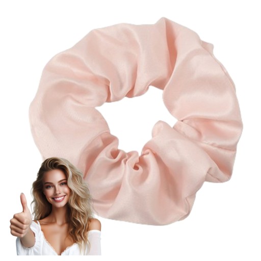 SATIN scrunchies gumička do vlasov ružová BEZPEČNÉ matné froté POHODLNÉ