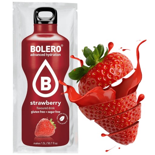 Bolero Drink so stéviou BEZ CUKRU Bezlepkový 9g prášok s príchuťou JAHODA