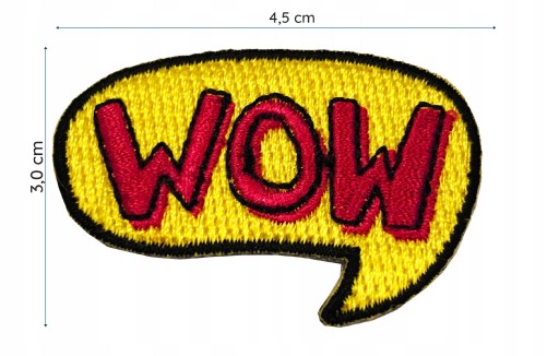 TERMO nášivka Nažehľovací nápis WOW Patch Patch