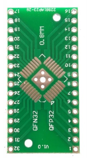 Adaptér QFP32 – DIP32 0,8 mm