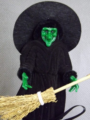 Čarodejnica Spade Halloween Dekorácia Ornament