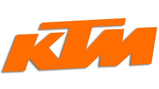 Oranžová vysekávaná nálepka KTM