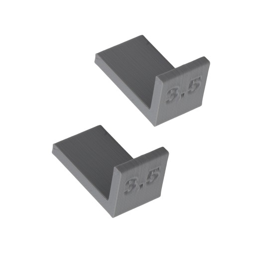 4 x Dištančné podložky na nastavenie čiel skriniek, 3,5 mm, 2 hrúbky