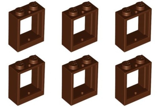 LEGO 60592 RÁM NA OKNO 1x2x2 hnedá (6g) 6 ks.