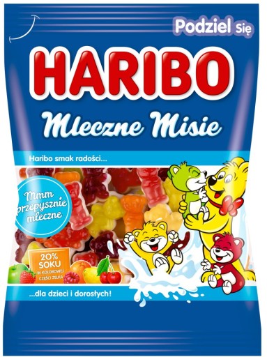 HARIBO Mliečny medvedík ovocné želé fazuľky s penou 160g
