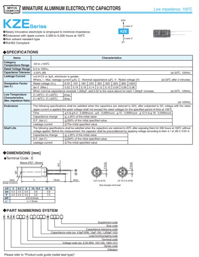 330uf 35V Nippon Chemi-Con 10x15mm od Esr