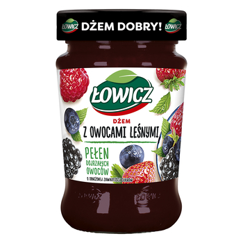 Łowicz Džem z lesného ovocia za zníženú cenu. vrátane cukrov