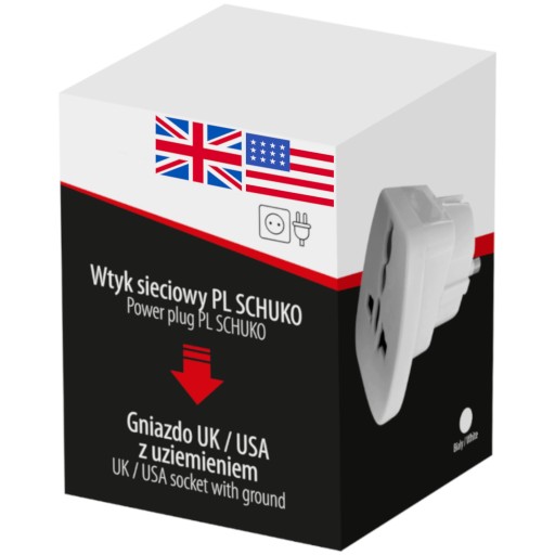 ADAPTÉR CESTOVNÝ ADAPTÉR BRITSKEJ ZÁSUVKY UK USA DO EU PL