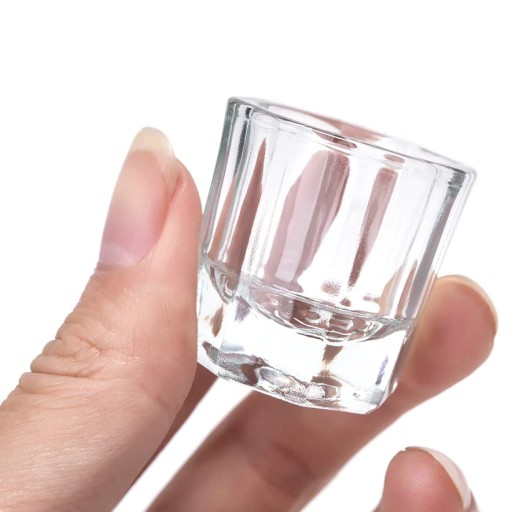 Kozmetická nádoba Sklenený pohár na tekutú hennu na akrylový gél