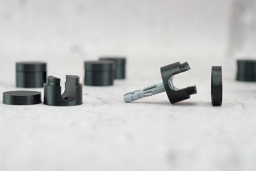 čierny držiak opleteného kábla 10mm loft retro povrchová inštalácia