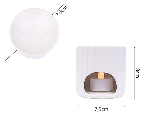 KERAMICKÝ VOŇANÝ KRB PRE AROMATERAPII, KLASICKÝ DIZAJN H-8CM