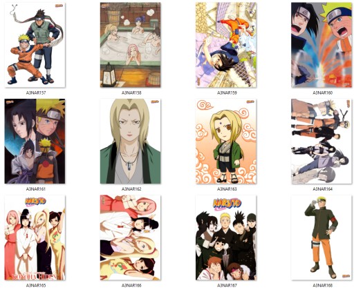 Plagát A3 Manga Anime Naruto VEĽKÝ VÝBER