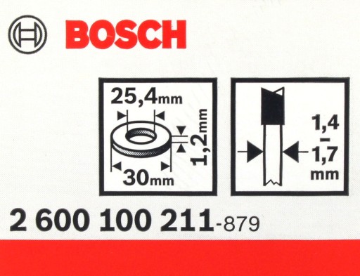 BOSCH Redukčný krúžok pre kotúče 30/25,4