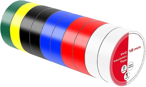 PVC IZOLAČNÁ PÁSKA VODEODOLNÁ FARBA SILNÁ 10KS ELEKTRICKÁ PÁSKA