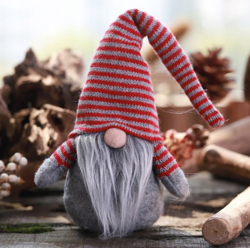 Závesný prívesok so stojacou dekoráciou škriatok Santa Claus