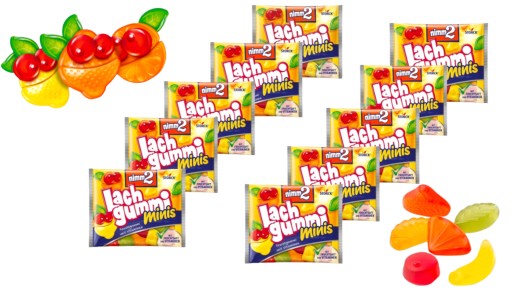 Sada mini želé balíčkov Smiej Jelly Babies Nimm2 Lach Gummi 10ks De