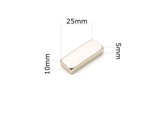 SILNÝ NEODYMOVÝ TALÍROVÝ MAGNET 25x10x5 / NEODYMOVÉ MAGNETY /