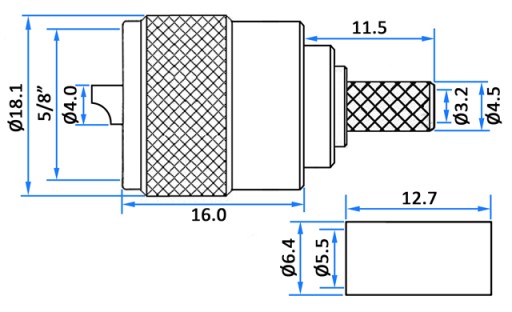 UHF krimpovacia zástrčka RG58