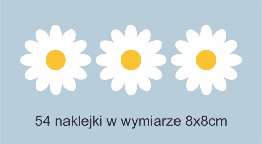 Nálepky na stenu DAISIES kvety 54 kusov ST1