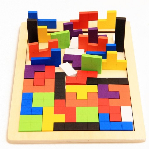Drevené puzzle TETRIS PUZZLE 40 dielikov. STAVEBNÝ SET