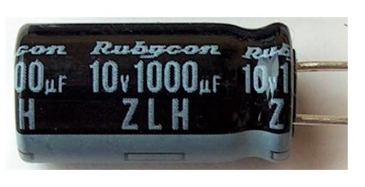 1000uF 10V 8x16 Rubycon ESR 0,045 Ohm 10ks.