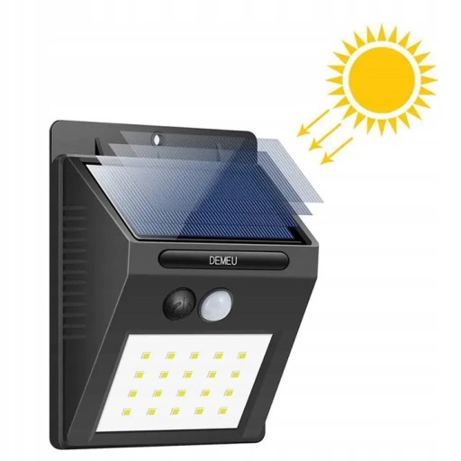 SOLAR WALL LAMP COLD 2W LED nástenné svietidlo s PIR